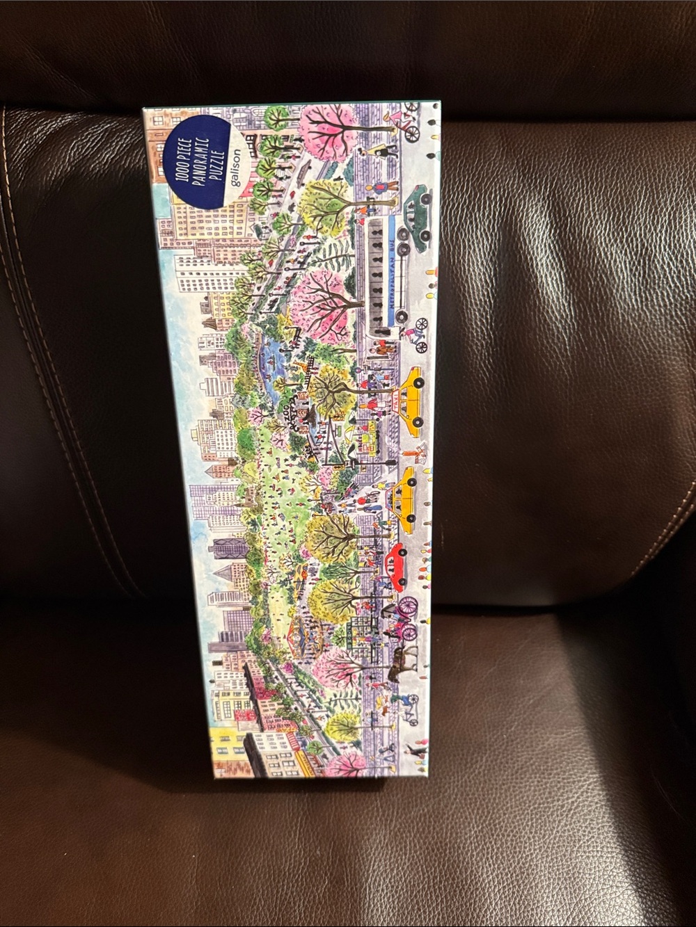 Michael Storrings Cityscape 1000 Piece Panoramic jigsaw Puzzle by Galison.